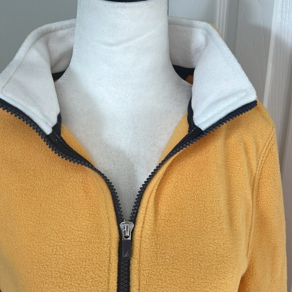 Nautica Women’s Quarter Zip Fleece Yellow Pullover, Size M - Picture 2 of 7